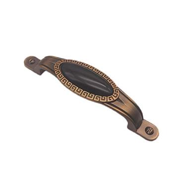 Imagem de Maçaneta de porta de cerâmica moderna cômoda de cerâmica porta alça de bronze amarelo melhoria da casa acessórios de decoração de guarda-roupa 10 peças (bronze amarelo 96 mm)