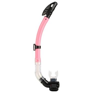 Imagem de MOUMOUTEN Bocal De Silicone De 3 Cores Para Natação Com Snorkel - Tubo De Respiração Totalmente Seco, Aparelho De Respiração Para Mergulho Autônomo, Equipamento De Mergulho Com Snorkel(Rosa)