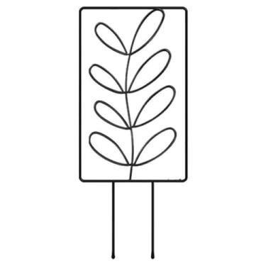 Imagem de Treliça de planta de interior para planta em vaso escalada interior exterior metal jardim treliça planta de casa flor folha de videira suporte criativo para plantas