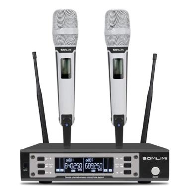 Imagem de SOMLIMI original EW135G4 Sem Fio Microfone Profissional para Cantares Performances dePalco Karaoke Conferenciada lgreja Palestr (135-White)