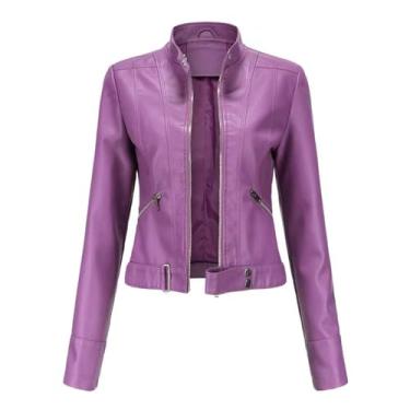 Imagem de Gerrit Casaco feminino primavera outono feminino preto vermelho, Roxa, GG