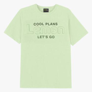 Imagem de Camiseta Teen Lemon Em Algodão Estampa Em Lettering Verde