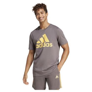 Imagem de Camiseta Adidas Big Logo Cinza e Amarela
