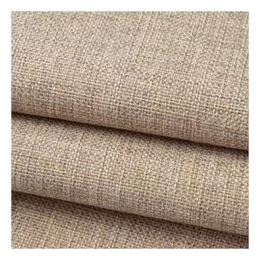 Imagem de Costura e Tecido Tecido De Linho De Cor Sólida 1 Jarda, Tecido De Estofamento Diy Para Cadeiras, Sofá, Cortinas De Toalha De Mesa, Pano De Linho Macio E Espesso, Lavável À Máquina (Color : Linen, Si