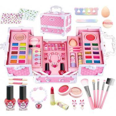 Imagem de Conjunto De Maquiagem Infantil Lavável, Presente Para Crianç Beauty Sets Real Washable Makeup Kit