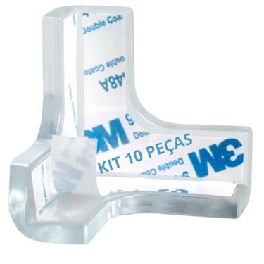 Imagem de Vittak Kit 10 Protetor de Quina Silicone Transparente com Adesivo Cantoneira Móveis Mesa Rack Prateleira Proteção de Bebê e Idoso