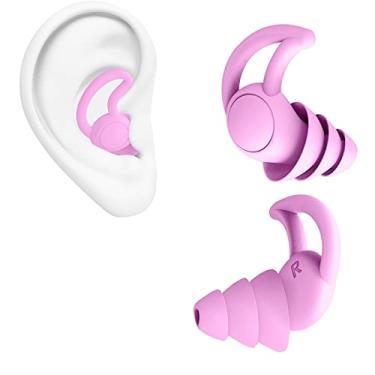 Imagem de Abafador de Ruídos até 33db Redutor de Som Protetor Auditivo Auricular Tampão Sonoro Confortável Reutilizável Ideal para Dormir Estudar Natação (Rosa, Tamanho único)