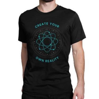 Imagem de CAMISETA TSHIRT BÁSICA PREMIUM CREATE YOUR OWN REALITY (BR, Alfa, G, Regular, preto)