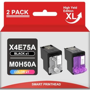 Imagem de Cabeçote de impressão X4E75A M0H50A (preto e tricolor) substituição para cabeça de impr...