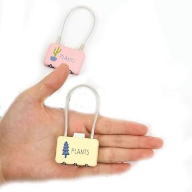 Imagem de Mochila criativa com trava de senha de plástico e metais, leve, mini mala