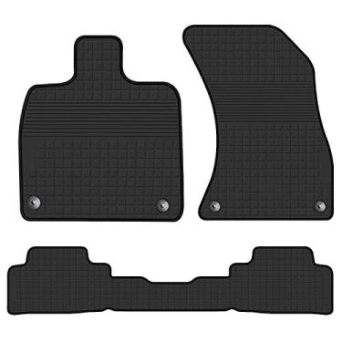Imagem de Car Floor Mats for Audi Q5 SQ5 2018 2019 2020 2021 2022 2023 Custom Fit Full Black Rubber Auto Floor Liners Set Waterproof All Weather Protection Heavy Duty Odorless (No Hybrid Models)