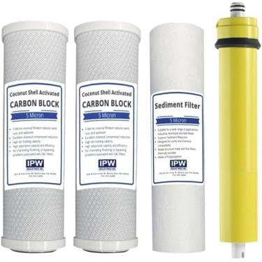 Imagem de Filtros de água de substituição Watts para sistema de osmose reversa WP-4V com membrana 36 GPD 560016