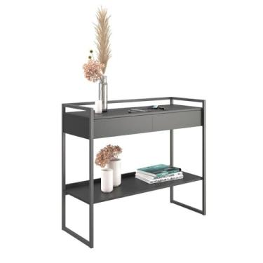 Imagem de Aparador Industrial Com Prateleira Dexter - Preto Onix