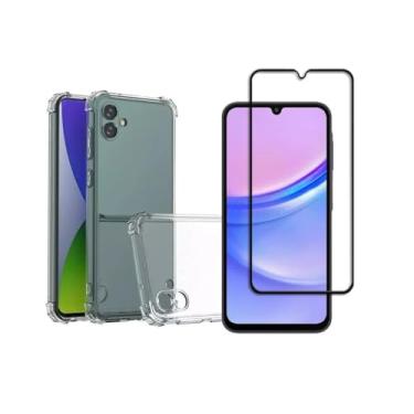 Imagem de Capa Capinha Anti Impacto Transparente + Pelicula de Vidro 3d Protecao Compatível com Samsung Galaxy A06