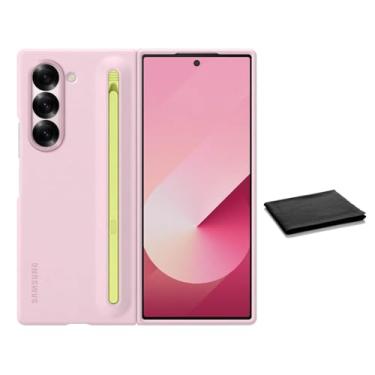 Imagem de Samsung Capa para Galaxy Z Fold6 S Pen - Capa protetora ultrafina com compartimento S-Pen integrado, material de policarbonato leve, durável, compatível com Galaxy Z Fold6 (rosa)