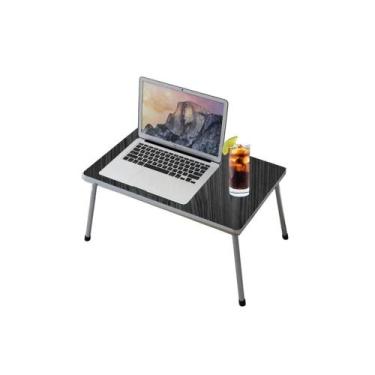 Imagem de Suporte notebook multiuso portátil mesa dobrável para cama sofá preto 