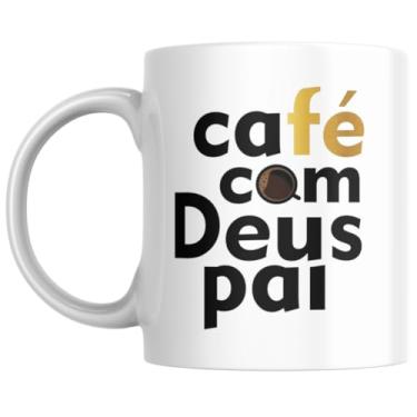 Imagem de Caneca Porcelana Café Com Deus Pai Cristã Evangélica Xícara Presente