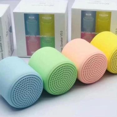 Imagem de Mini Caixa de Som Inpods Little Fun TWS Bluetooth Colorida, Verde