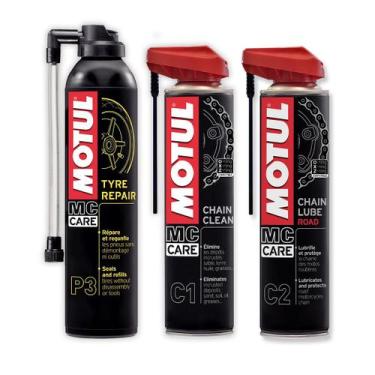 Imagem de Kit motul viagem corrente e pneu c1 c2 reparador pneu p3