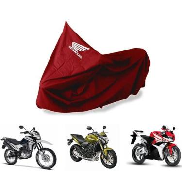 Imagem de Capa Protetora Impermeável Para Moto Honda - SPTS,  G, Vermelho