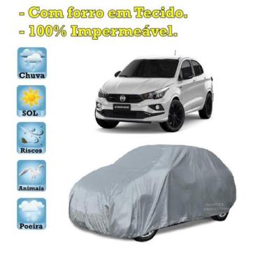 Imagem de Capa com forro cobrir carro Fiat Cronos 100% Impermeável Proteção Bezz