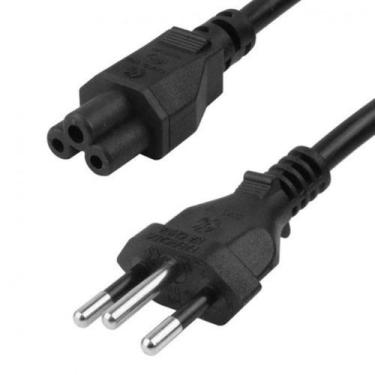 Imagem de Cabo De Força Fonte Notebook Tripolar 3 Pinos Padrão Inmetro - Lelong