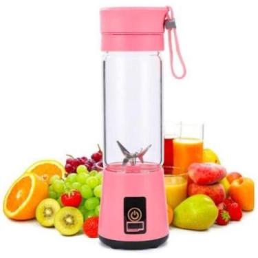 Imagem de Liquidificador Portátil Usb 380Ml Mixer Shaker Rosa - Knup