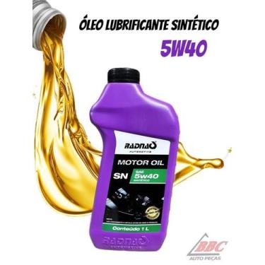 Imagem de Óleo lubrificante de motor para carros 5w40 RADNAQ Sintético SAE API S