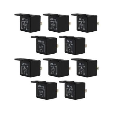 Imagem de 10 Relé Auxiliar Automotivo 40a 12v Universal 4 Pinos Uso Geral  - DNI