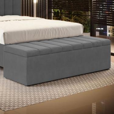 Imagem de Calçadeira Baú Navi 160 / Z-008 Sued Cinza  - ARADECOR, Cinza, 160X46X