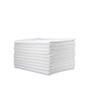 Imagem de 10 Panos de Prato BRANCOS Liso para Cozinha Artesanato e Decoração 40 x 65cm Melhor Custo Benefício