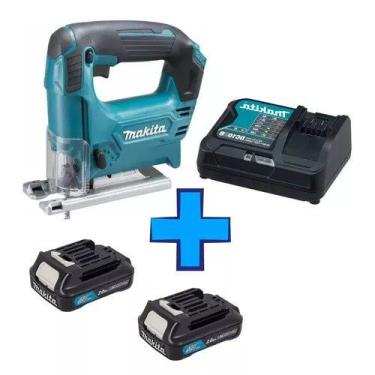 Imagem de Serra Tico Tico Makita Jv101 Com Carregador + 2 Baterias, Bivolt