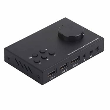 Imagem de Placa de Som Externa USB, Placa de Som de áudio, Interface Estéreo de 3,5 Mm Design Multimodo Adaptador de de Conversão de Som EQ Múltiplo, Plug and Play para Win, para OS
