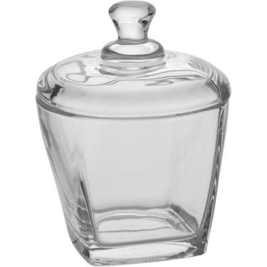 Imagem de POTICHE VIDRO 11x8x8cm TRANSPARENTE DECORATIVO BOMBONIERE - NH, Materi