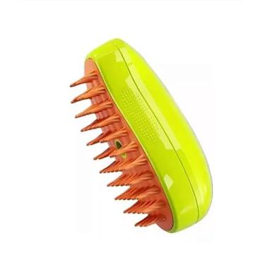 Imagem de Escova Pet Brush a Vapor Verde 3 em 1 para Cães e Gatos - Autolimpante, Recarregável via USB, Remove Pelos e Sujeira com Tecnologia de Vapor, Massagem Confortável, Design Ergonômico para Todas as Raças e Tamanhos - Fim dos Pelos pela Casa