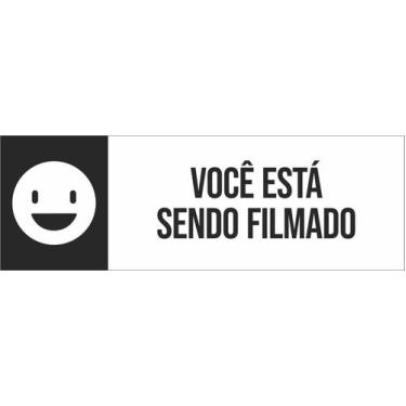 Imagem de Placa Setor Ícone - Você Está Sendo Filmado 30X10 - Sinalizo