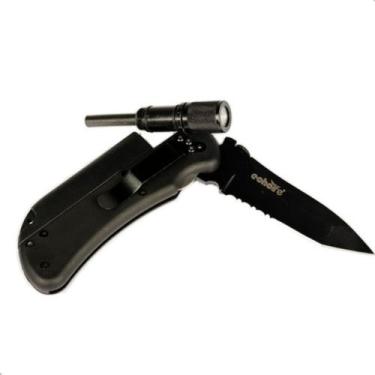 Imagem de Canivete de Bolso S.O.S com Lanterna em Led Echolife, Preto