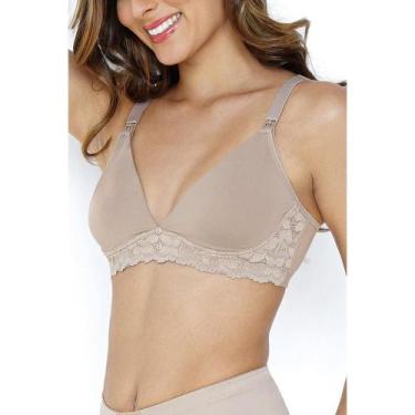 Imagem de Sutiã Amamentação Dilady 146112 Com Renda, 50, Chocolate