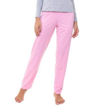 Imagem de Calça Feminina E-Pijama By Sepie 5104 Poliviscose - Rosa, G, Rosa