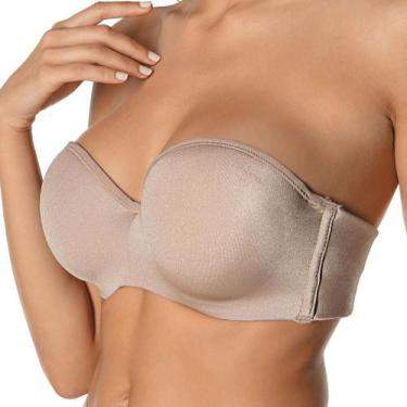 Imagem de Sutiã Sem Alças DeMillus 67858 Com Bojo, 44, Bege rosado