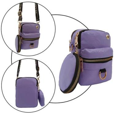 Imagem de Bolsa transversal tiracolo  mini bag com porta moeda - Ao Long, Lilás,