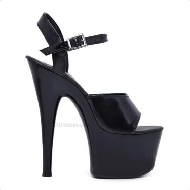 Imagem de SANDALIAS  Pole Dance Em Vinil Salto A partir De 17 Cm NA COR PRETA - 