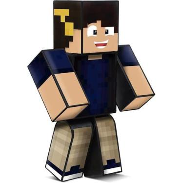 Imagem de Boneco pequeno marcelo drv gamer 25 cm - turma do problems - minecraft