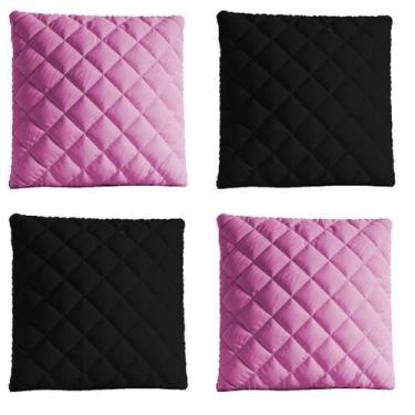 Imagem de Kit 4 Capas De Almofadas Lisas Mateladas 45x45 com ziper - Lucélia bor