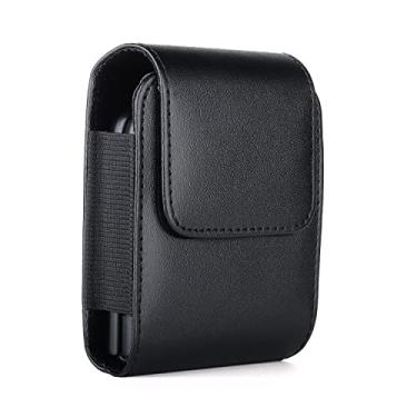 Imagem de Capa com clipe de cinto giratório para celular Samsung Galaxy Z Flip 3 5G, Z Flip 4, Z Flip 5G, Z Flip, suporte de clipe de cinto giratório de couro PU para Motorola Razr 2022, Razr 5G 2020, Razr 2019