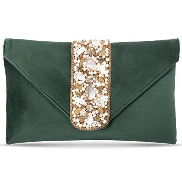 Imagem de Aheli Indian Potli Bags Gift for Women Evening Clutch Ethnic Bride Purse com cordão, Verde 1