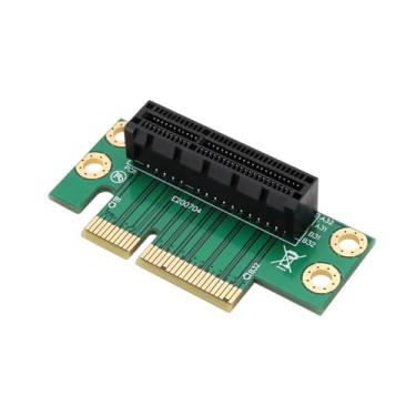 Imagem de OTOTEC 1 adaptador PCI-E 4X Riser compatível com computador servidor 1U/2U, suporta cartões PCI Express 60,2 x 29,2 mm para chassi compacto, chassi pequeno, modificação de placa gráfica, atualização