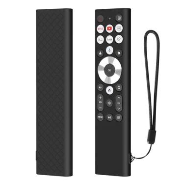 Imagem de LEFXMOPHY ERF6A80 ERF6G80H ERF6F80H Capa para Hisense U6N U7N U8N U9N S7N Series 4K UHD Google Smart TV Remote Capa de silicone preta