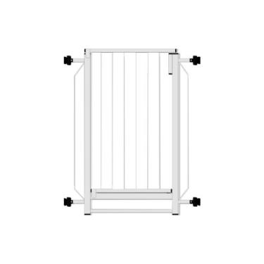 Imagem de Grade Portão Proteção para Pets e Crianças sem Extensor 80cm, Branco -