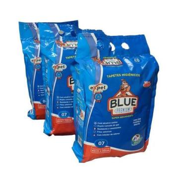 Imagem de Tapete Cachorro Expet Blue 7un em atacado 3 pacotes - 82x60